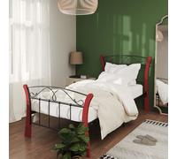 vidaXL Giroletto Nero in Metallo 90x200 cm