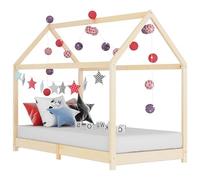 vidaXL Giroletto per Bambini a Doghe Design Casetta Decorativo Robusto Struttura Telaio Letto Arredi Cameretta 90x200 cm Legno Massello di Pino