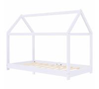AX Giroletto Letto Bambini 166x88x131.5cm Casetta Bianco Rifugio Doghe 0K 283350