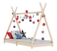 vidaXL Giroletto per Bambini a Doghe Design Casetta Decorativo Robusto Struttura Telaio Letto Arredi Cameretta 80x160 cm Legno Massello di Pino