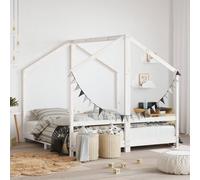 vidaXL Giroletto per Bambini Bianco 2x(80x160)cm Legno Massello Pino