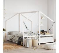 vidaXL Giroletto per Bambini Bianco 2x(80x200) cm Legno Massello Pino