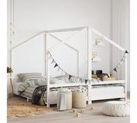 vidaXL Giroletto per Bambini Bianco 2x(90x190)cm Legno Massello Pino