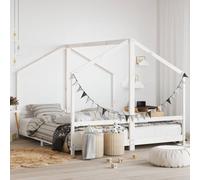 vidaXL Giroletto per Bambini Bianco 2x(90x200) cm Legno Massello Pino