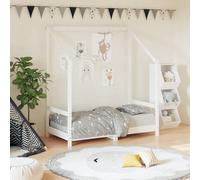 vidaXL Giroletto per Bambini Bianco 70x140cm in Legno Massello di Pino