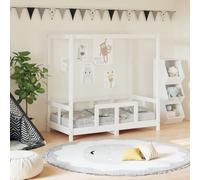 VidaXL Giroletto per Bambini Bianco 70x140cm in Legno Massello di Pino