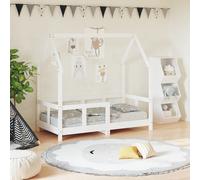 vidaXL Giroletto per Bambini Bianco 70x140cm in Legno Massello di Pino