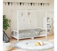 VidaXL Giroletto per Bambini Bianco 80x160cm in Legno Massello di Pino
