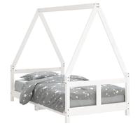 vidaXL Giroletto per Bambini Bianco 80x160cm in Legno Massello di Pino
