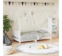 VidaXL Giroletto per Bambini Bianco 80x160cm in Legno Massello di Pino