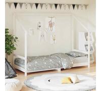 vidaXL Giroletto per Bambini Bianco 80x200cm in Legno Massello di Pino