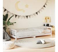 vidaXL Giroletto per Bambini Bianco 90x190cm in Legno Massello di Pino