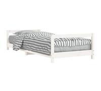 vidaXL Giroletto per Bambini Bianco 90x190cm in Legno Massello di Pino