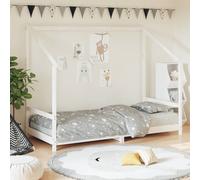 vidaXL Giroletto per Bambini Bianco 90x200cm in Legno Massello di Pino