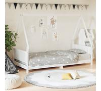 vidaXL Giroletto per Bambini Bianco 90x200cm in Legno Massello di Pino