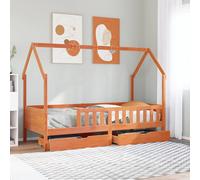 vidaXL Giroletto per Bambini con Cassetti 90x190cm Legno Massello Pino