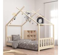 vidaXL Giroletto per Bambini in Legno Massello di Pino 80x160 cm
