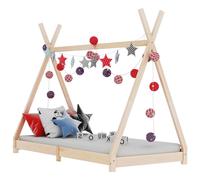 vidaXL Giroletto per Bambini in Legno Massello di Pino 80x160 cm