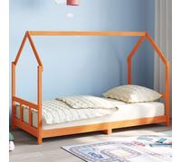 vidaXL Giroletto per Bambini Marrone Cera 90x190cm Legno Massello Pino