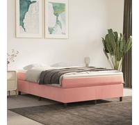 VIDAXL - Giroletto a Molle Rosa 140x200 cm in Velluto - SPEDIZIONE GRATUITA