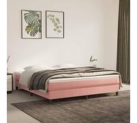 VIDAXL - Giroletto a Molle Rosa 160x200 cm in Velluto - SPEDIZIONE GRATUITA