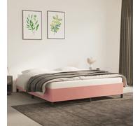 VIDAXL - Giroletto Rosa 160x200 Cm In Velluto - SPEDIZIONE GRATUITA