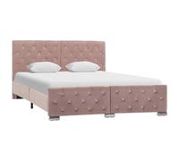 vidaXL Giroletto Rosa in Velluto 140x200 cm