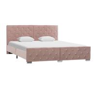 vidaXL Giroletto Rosa in Velluto 160x200 cm