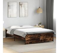 vidaXL Giroletto Rovere Fumo 120x190 cm in Legno Multistrato Metallo