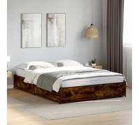 vidaXL Giroletto Rovere Fumo 150x200 cm in Legno Multistrato Metallo