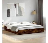 vidaXL Giroletto Rovere Fumo 200x200 cm in Legno Multistrato Metallo