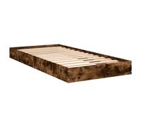 vidaXL Giroletto Rovere Fumo 75x190 cm in Legno Multistrato, Letto, arredo Camera da Letto, Struttura Letto, Mobile Camera da Letto, Telaio Letto