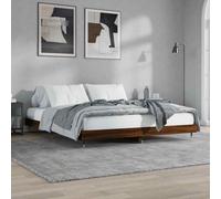 vidaXL Giroletto senza Materasso Rovere Marrone 120x200 cm Truciolato
