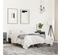 vidaXL Giroletto Rovere Marrone 120x200cm in Legno Multistrato Metallo
