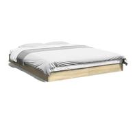 vidaXL Giroletto Rovere Sonoma 160x200 cm in Legno Multistrato, mobile camera da letto, letto, struttura letto, arredo camera da letto, base letto