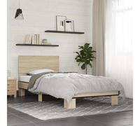 vidaXL Giroletto Rovere Sonoma 75x190cm in Legno Multistrato e Metallo