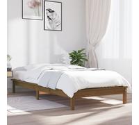 vidaXL Giroletto senza Materasso Ambra 90x200cm Legno Massello