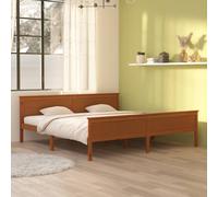 vidaXL Giroletto senza Materasso Ambra in Legno di Pino 200x200 cm