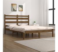 vidaXL Giroletto senza Materasso Ambra in Legno di Pino 200x200 cm