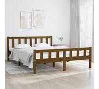 vidaXL Giroletto Miele in Legno Massello 150x200 cm King Size
