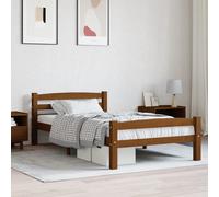 vidaXL Giroletto Marrone Miele in Legno Massello di Pino 90x200 cm