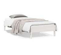 vidaXL Giroletto senza Materasso Bianco 100x200 cm Legno Massello Pino