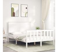 vidaXL Giroletto senza Materasso Bianco 120x200 cm Legno Massello Pino
