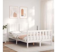 vidaXL Giroletto senza Materasso Bianco 120x200 cm Legno Massello Pino