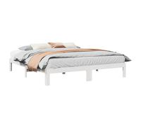 vidaXL Giroletto Senza Materasso Bianco 160x200 cm Legno Massello Pino, mobili della Camera da Letto, Rete del Letto, Letto Matrimoniale, Letto