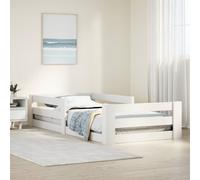 vidaXL Letto Senza Materasso Bianco 80x160 cm Legno Massello di Pino, Telaio Letto, Letto, giroletto, mobili per Camera da Letto, Base Letto