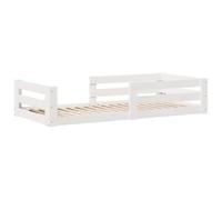 vidaXL Giroletto Senza Materasso Bianco 80x200 cm Legno Massello Pino, Telaio Letto, Letto, giroletto, mobili per Camera da Letto, Base Letto