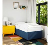 vidaXL Giroletto Blu 100x200 cm in Tessuto, Rete Letto, giroletto con Piattaforma, giroletto Imbottito, mobili Camera da Letto, giroletto Singolo