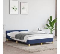 vidaXL Giroletto Senza Materasso Blu 120x190 cm in Tessuto