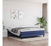 vidaXL Giroletto senza Materasso Blu 160x200 cm in Tessuto